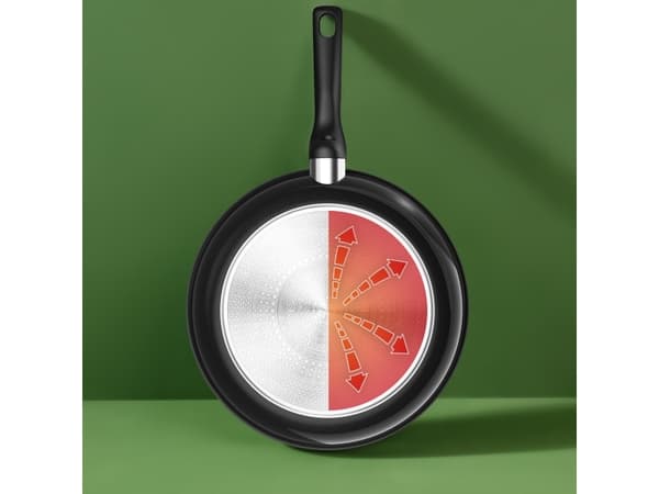 Tefal Renew Black C4323223, Pyöreä, Monikäyttöinen paistinpannu, Musta, Keraaminen, Alumiini, 3,24 L