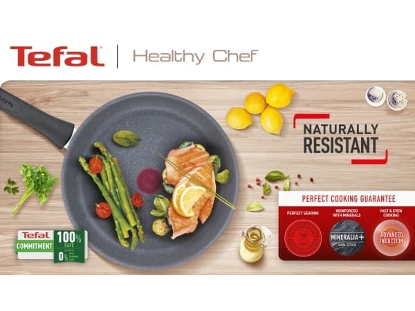 Tefal G1500223, Monikäyttöinen paistinpannu, 175 °C, Alumiini, Lämpöpiste, Keraaminen, Kaasu, Halogeeni, Induktio, Sinetöity levy, Ranska