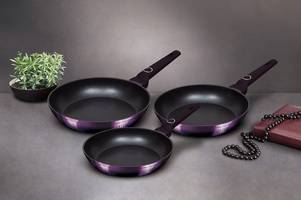 Sæt med 3 titanium stegepander Berlinger Haus Bh-7103 Lumarko!