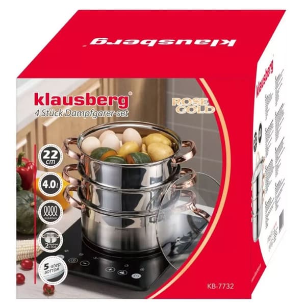 Klausberg Dampgryde 4 Stk. 24cm Kb-7735 Rosaguld Lumarko!