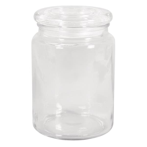 Glasburk med glaslock H 14 cm 900ml