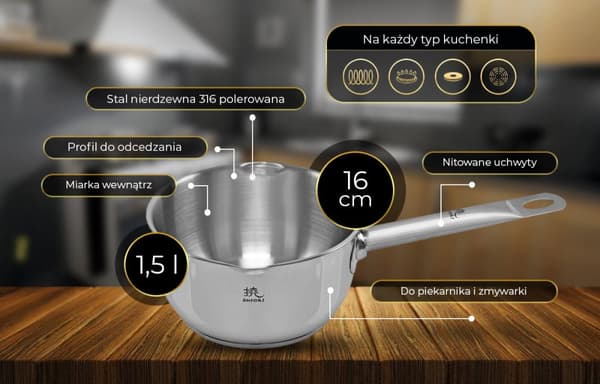 Shiori Steel Series Pro 316 induktionsvaskemaskine 16 cm