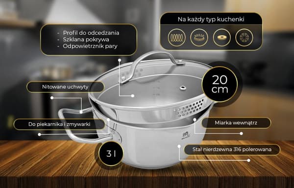 Shiori Steel Series Pro 316 induktionsgryta 20 cm