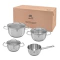 Miniatyrbillede 1 af 11: Shiori Steel Series Pro 316 induktionssæt med 7 dele