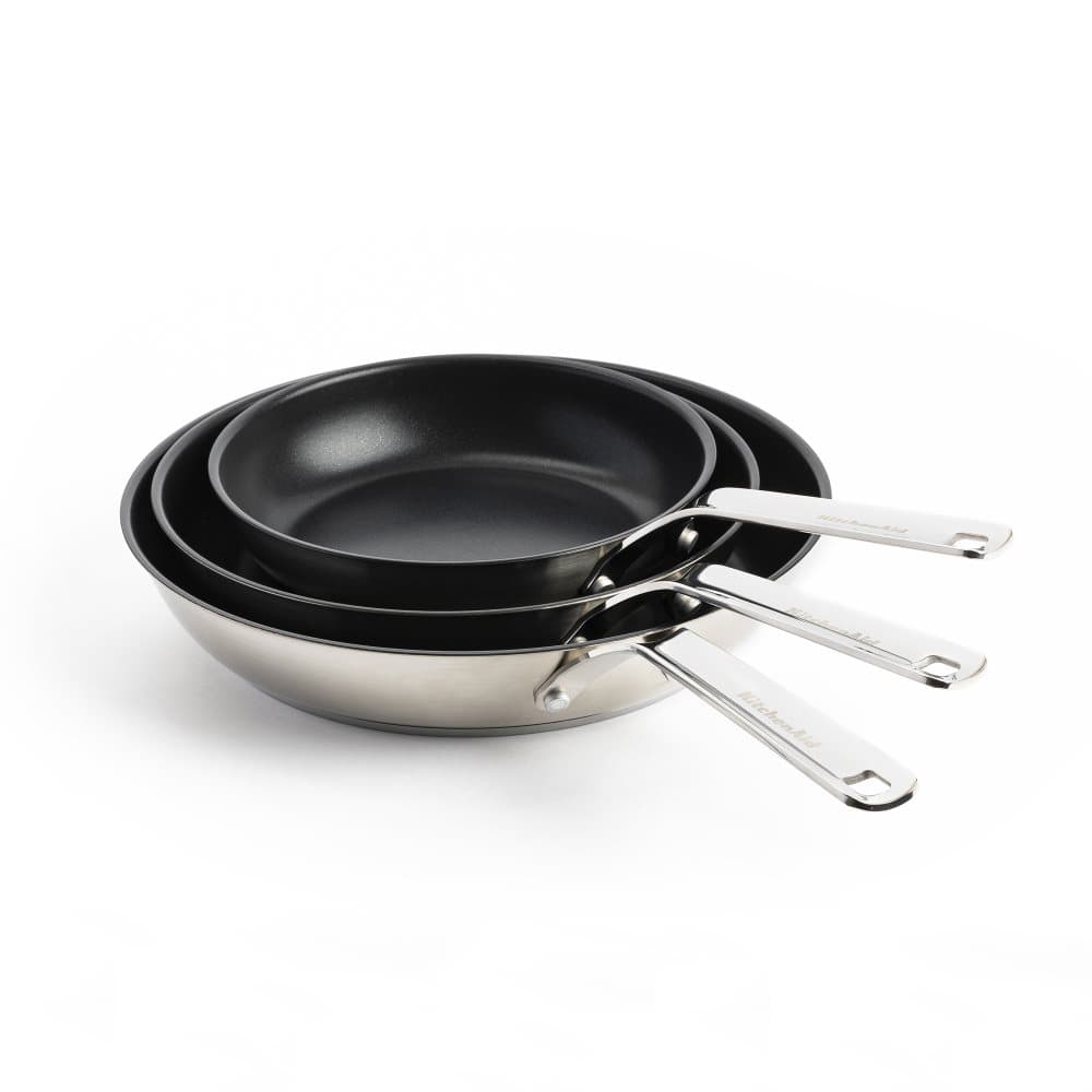 KitchenAid Stainless Steel Stekpanneset - 20+24+28 cm - Induktion