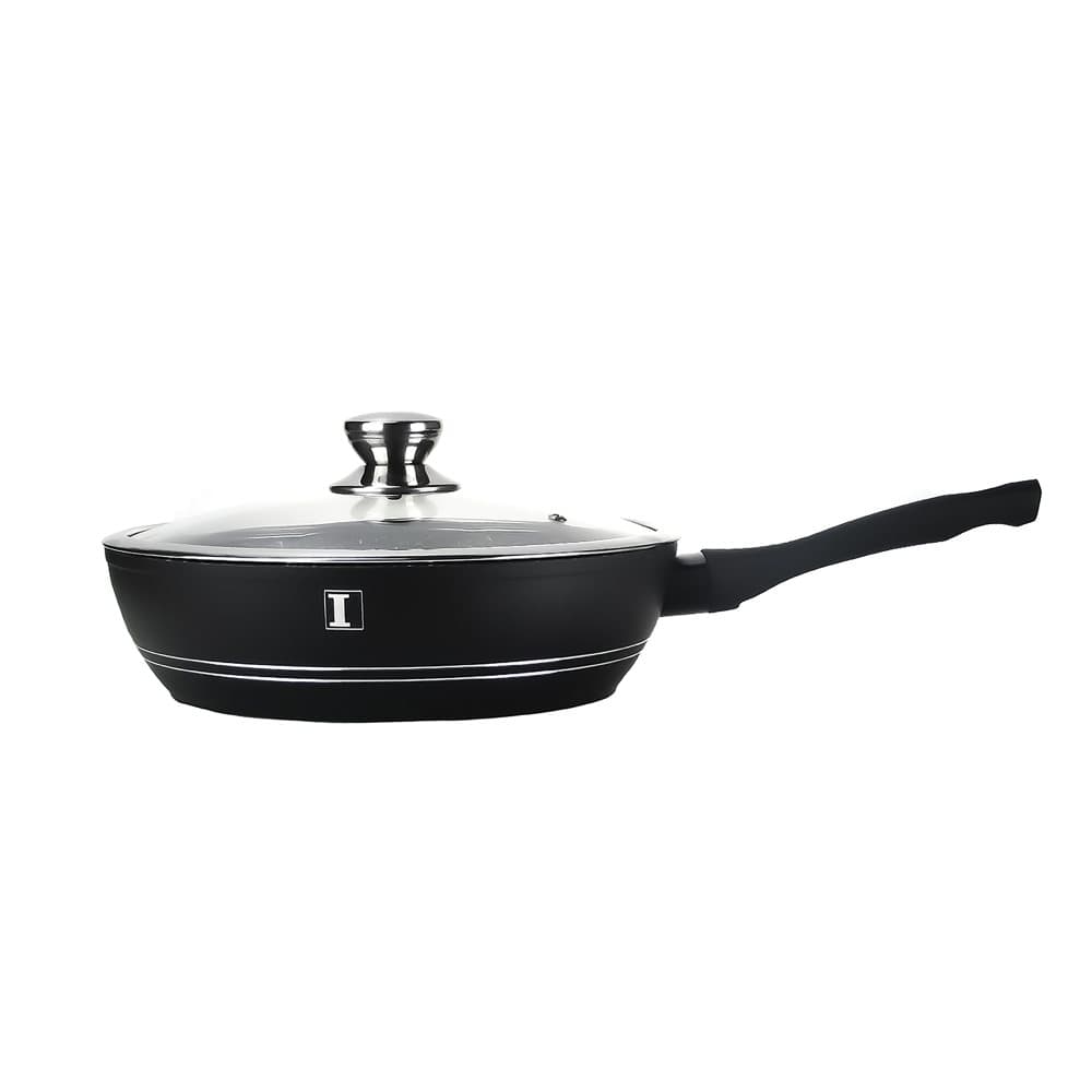 Imperial Collection 28 cm marmorbelagd frityrpanna med lock