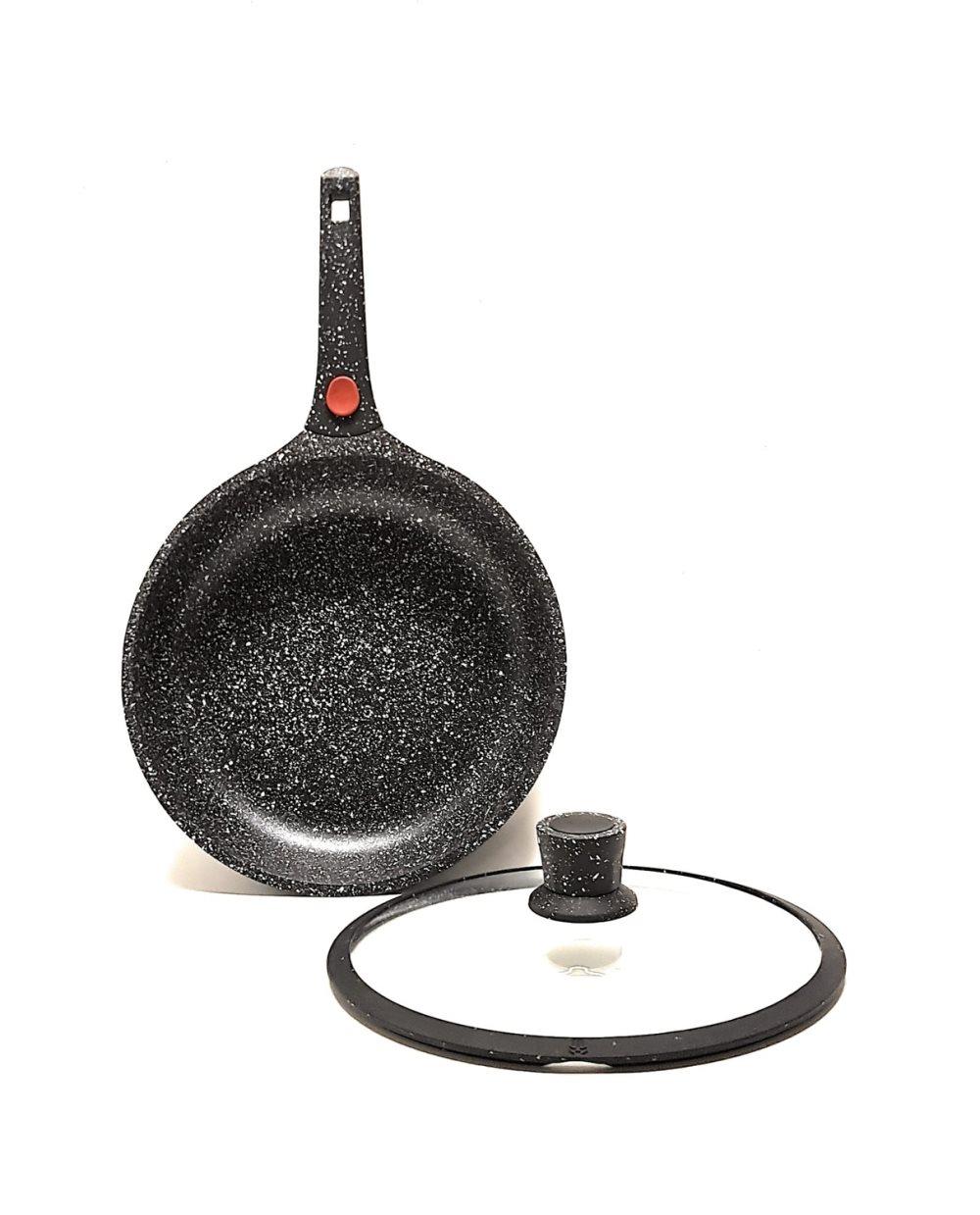 Vakeen Djup Stekpanna med Lock-avtagbart handtag 28cm