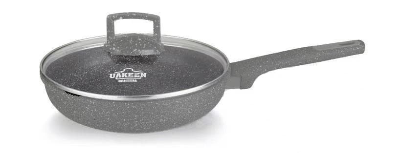 Vakeen Stekpanna med glaslock grå 28cm