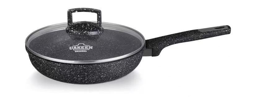 Vakeen Stekpanna med glaslock svart 30cm