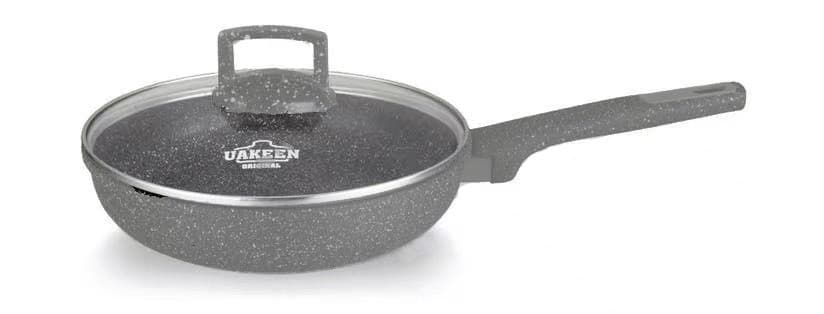 Vakeen Stekpanna med glaslock grå 32cm