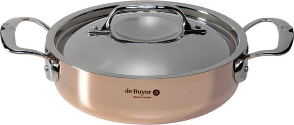 De Buyer Prima Matera Saucepot copper/steel low 20cm induction