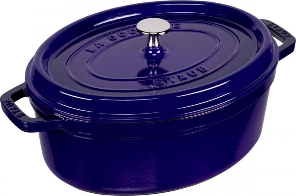 Staub Oval Cocotte, 29cm gjutjärn, mörkblå