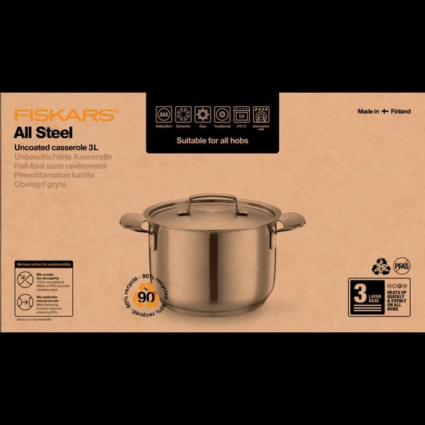Fiskars All Steel kattila 3,0L