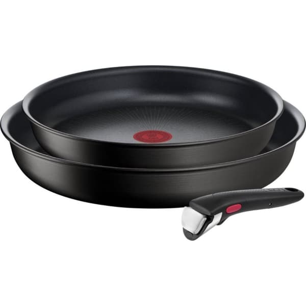 Tefal Ingenio Unlimited Koekenpannen 24+28 cm med Handgrepp Svart