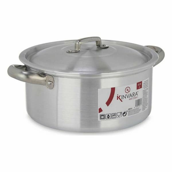 Kastrull med lock Kinvara 100005 Silvrig 3 L (10 antal)