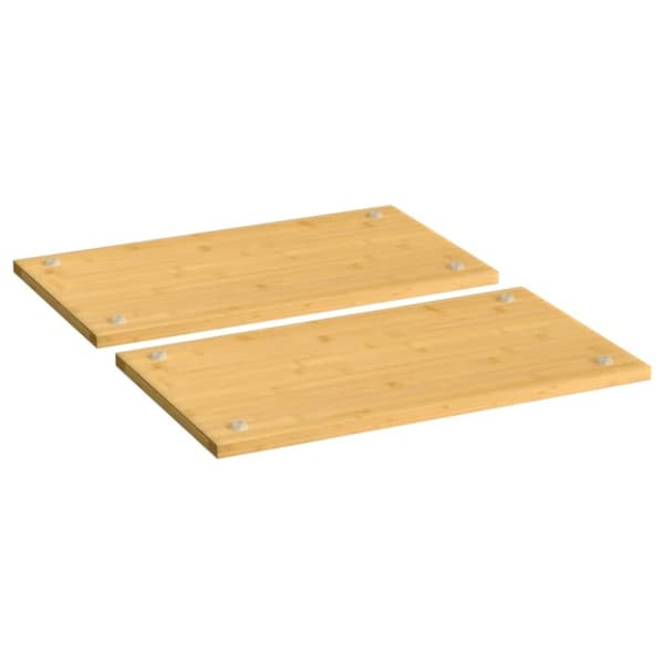 vidaXL kogepladelåg 2 stk. 50x28x1,5 cm bambus