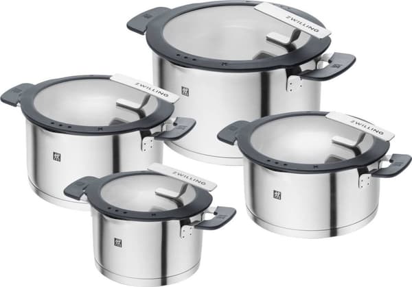 ZWILLING SIMPLIFY 66870-004-0 Grydesæt Rustfrit stål 4 stk. Sølv Sort