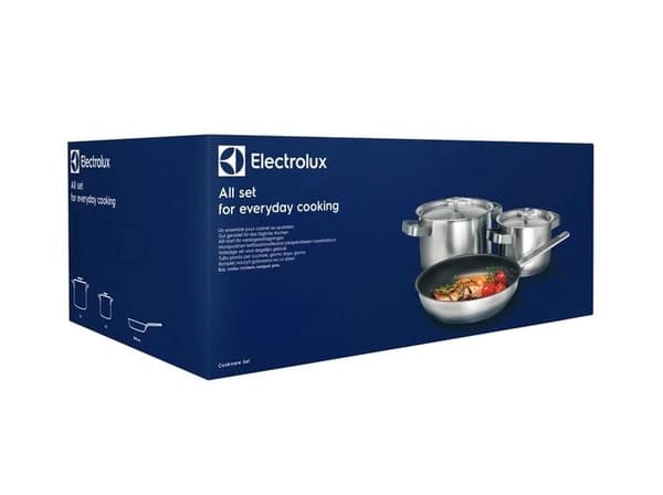ELECTROLUX E3SS Sæt med gryder Rustfrit stål 5 elementer Sølv