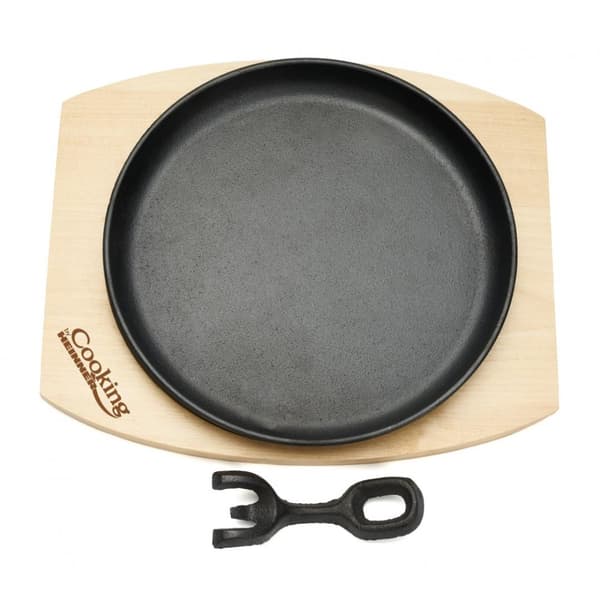 PLATOU SERV FONTA ROTUND D22CM,BAZA LEMN