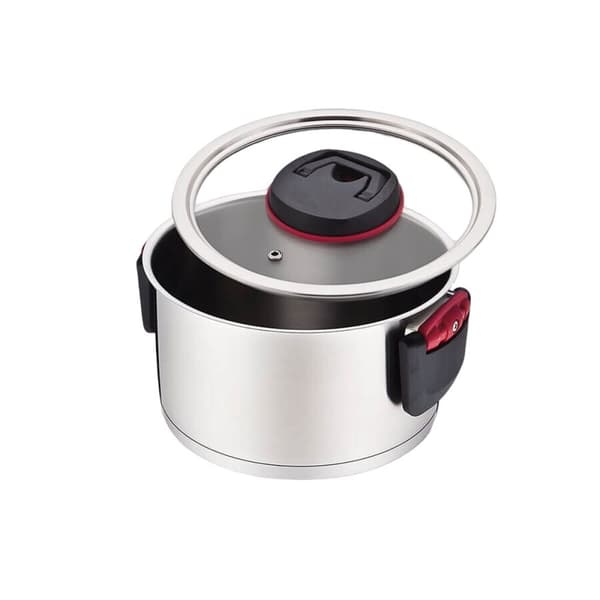 Gryde med låg Feel Maestro MR-3530-16 Rød Sort Stål Rustfrit stål Plastik Ø 16 cm 1,6 L