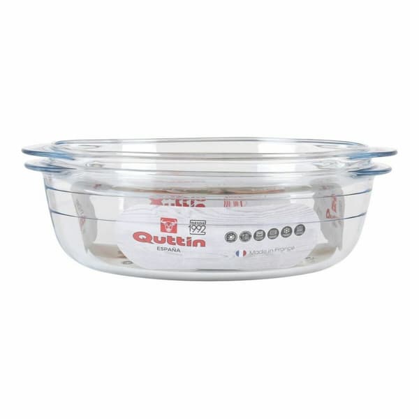 Kastrull med lock Quttin 63095 Glas 33 x 20 x 13 cm (3L + 1L)