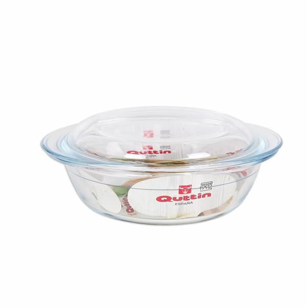 Kastrull med lock Quttin 63095 Glas 33 x 20 x 13 cm (3L + 1L)
