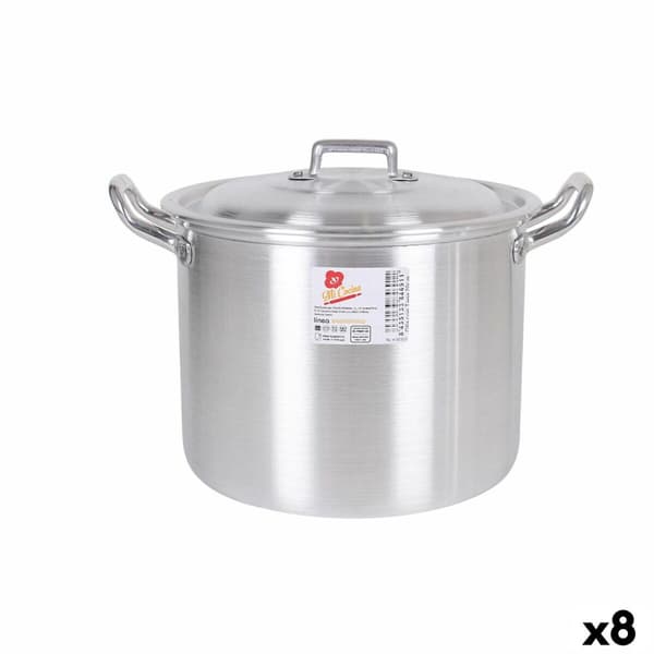 Gryta med lock Aluminium 27 x 22 x 20 cm (8 antal)