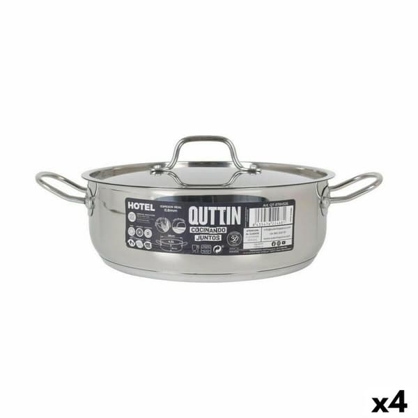 Gryde Med Låg Quttin Hotel Stål Ø 26 x 9 cm (4 enheder)