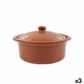 Miniatyrbillede 1 af 2: Kasserolle Azofra Bagt ler 24,5 x 23 x 16,7 cm Med låg (3 enheder)