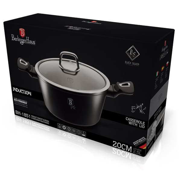 POT 4.1L 24CM BERLINGER HAUS SORT S?LV [BH-1852]