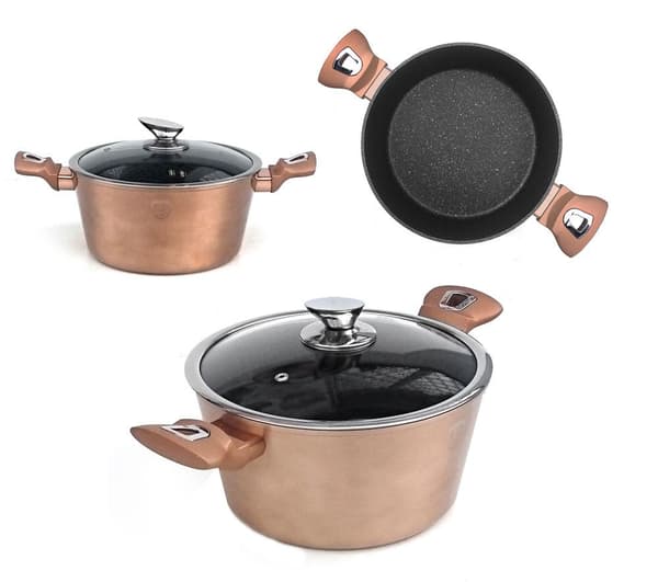 KRYTA 4,5L 24CM BERLINGER HAUS METALLIC LINE ROSE GOLD BH-1515-N
