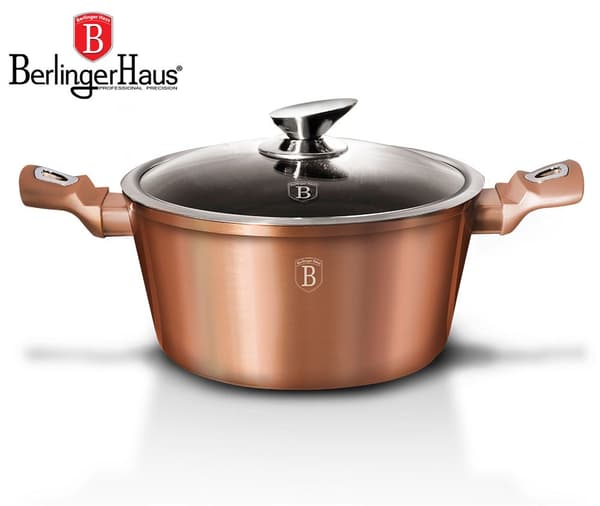 KRYTA 4,5L 24CM BERLINGER HAUS METALLIC LINE ROSE GOLD BH-1515-N