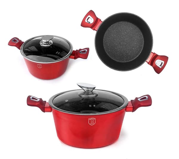 POT 8.0L 30CM BERLINGER HAUS METALLIC LINE BURGUNDY BH-6192