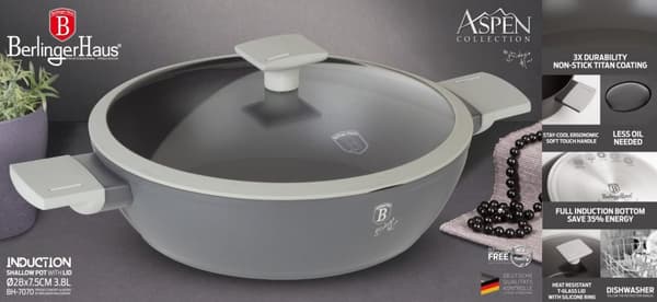 L?G GRYTA FR?N OMR?DET TYTANOOWA 28cm 3,8L BERLINGER HAUS ASPEN BH-7070