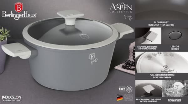 GRYDE MED AREAL TYTANOWA 20cm 2,5L BERLINGER HAUS ASPEN BH-7066