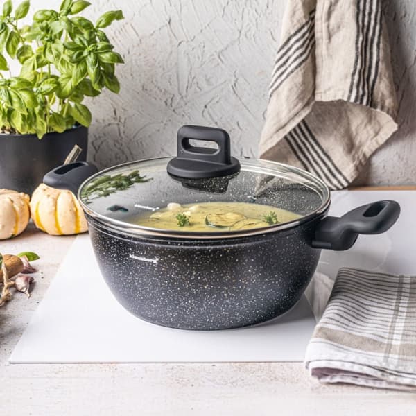 GRYDE MED MARMORBEL?GNING 24CM 3,7L KLAUSBERG KB-7671