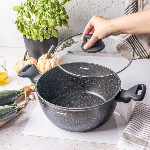 GRYDE MED MARMORBEL?GNING 24CM 3,7L KLAUSBERG KB-7671