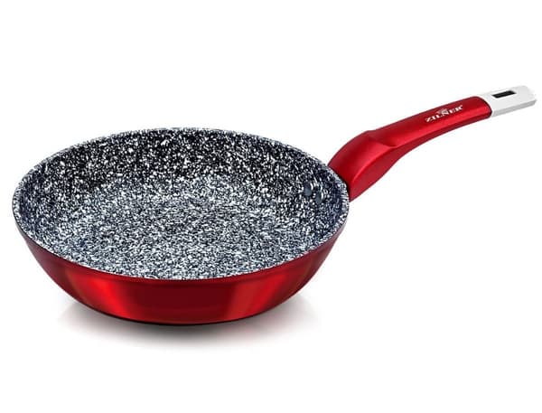 STEEKPANA 26CM MARMOR OCH KERAMISK ZILNER STONETEC BURGUNDY ZL-9256