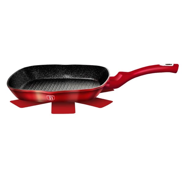 GRANIITTINEN PAISTINPATUGRILLI 28cm BERLINGER HAUS METALLIC LINE BURGUNDY BH-1271-N