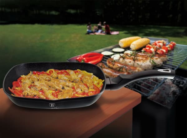 GRANIT GRILLPANA BERLINGER HAUS SVART SILVER BH-1846