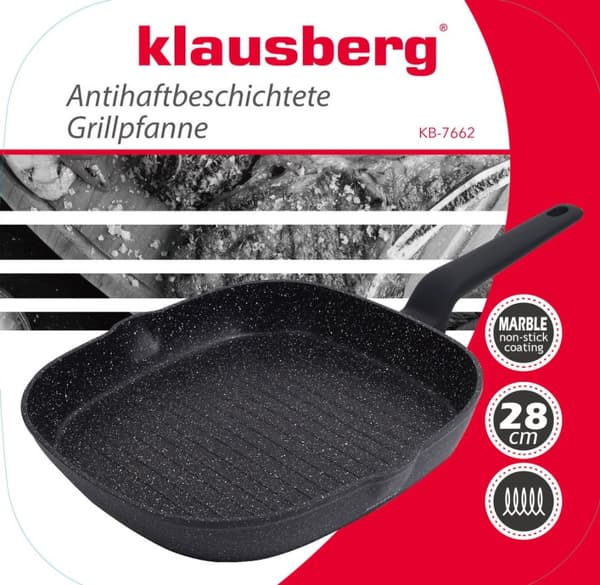 GRILLPanna med marmorbeläggning 28CM KLAUSBERG KB-7662