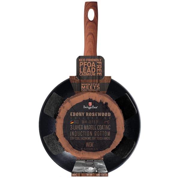 WOK MED GRANITBRYGNING 28cm 3,2L BERLINGER HAUS EBONY ROSEWOOD BH-1719