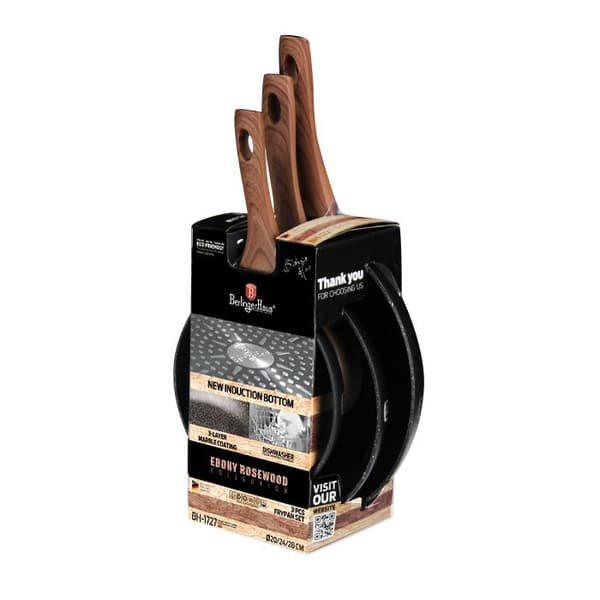 STEGEPADE S?T 3 ELEMENTER. BERLINGER HAUS EBONY ROSEWOOD BH-1727
