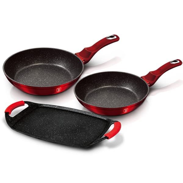 GRANIT STEGEPADE S?T + STEGEPLADE BERLINGER HAUS METALLIC LINE BURGUNDY BH-1668