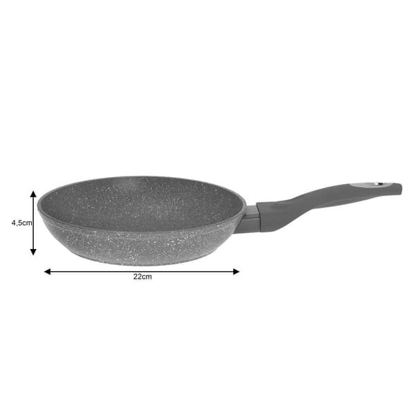 Aluminiumstekpanna, grå marmor, Ø22cm Klausberg