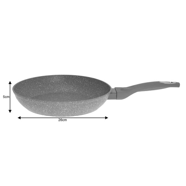 Aluminiumstekpanna, grå marmor, Ø26cm Klausberg
