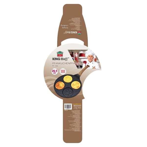 Stekpanna för pannkakor, pannkakor, aluminium, svart marmor Ø26,5cm Kinghoff