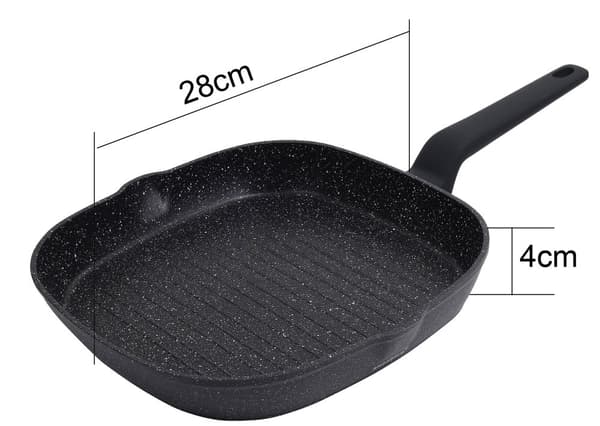 Stekpanna, svart marmor, Ø28CM Klausberg