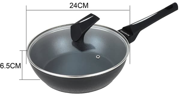 Djup stekpanna med lock, Ø24CM Klausberg