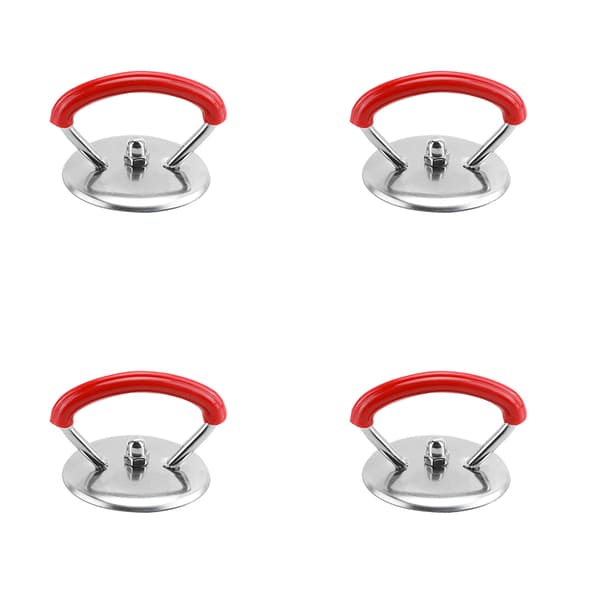 INF Grythandtag i rostfritt stål Byte av grytlock Handtag 4pack Röd